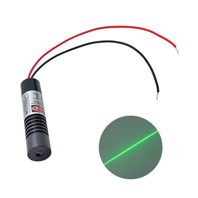 12V 24V 532nm 20mW/50mW/80mW Green Line Laser Module Φ16X70mm